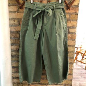 GAP High-Rise Wide Leg Crop Pant Tie Waist